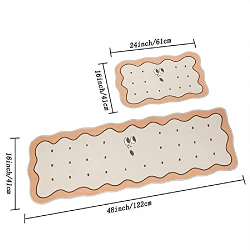 Image of Home Cloud Anti Fatigue Kitchen Rug Printed Thick Anti Slip, Washable, Big Size, Designer Folding Kitchen Mat for Home BedroomStandard Size (41 x 122 cm 41 x 61 cm)