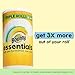 Bounty Essentials Select-A-Size Paper Towels, White, 2 Triple Rolls = 6 Regular Rolls (Packaging May Vary)