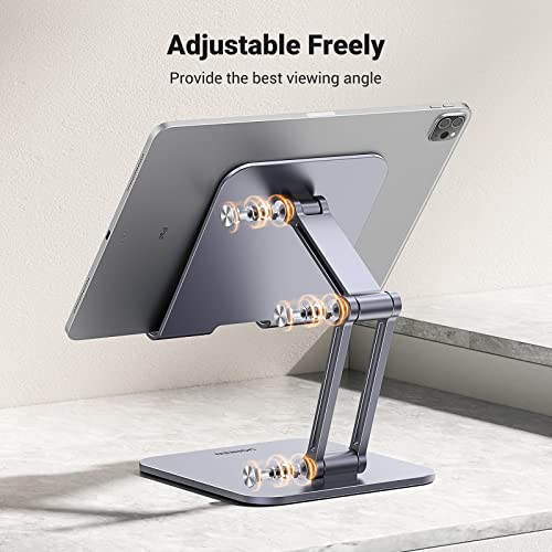UGREEN Foldable Aluminum Tablet & Phone Stand - Adjustable Desk Holder for iPad, iPhone, and Tablets 15414