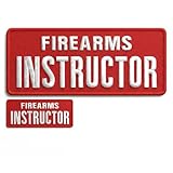 Embroidered Patches Firearms Instructor for Uniforms, Backpacks, Vest, Jackets end Cap One Small and One Large 4'x10' and 2'x5' Hook and Loop on Back