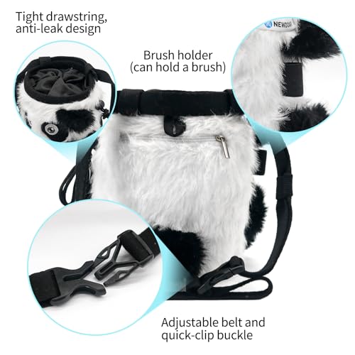 NewDoar Chalk Bag zum Klettern, Bouldern, Panda Chalk Bag Eimer mit Quick-Clip-Gürtel und Reißverschlusstasche, Kletterausrüstung für Männer, Frauen und Kinder