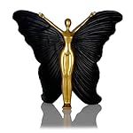 Black Fairy Statues and Figurines Indoor Table Decor - Abstract Modern Home Sculpture - Resin Fairyland Fairy Statue for Home Office and Bedroom Dresser Decor