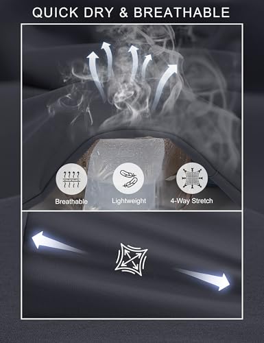 MAGCOMSEN Men's Capri Shorts Quick Dry Below Knee 3/4 Capri Pants with Zipper Pockets for Workout Running Training Summer4