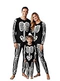 IFFEI Family Matching Halloween Pajamas Sets Long Sleeve Skeleton Print 2 Piece Pjs Funny Sleepwear Jammies 6-7 Years