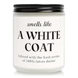 Future Doctor Candle, White Coat Ceremony Gifts, Doctors Day Gifts for Women, Medical Physician Assistant Gift for Medical School Students Graduation Med Student - Lavender Scented Candle (7oz)