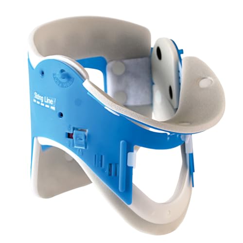 Curaplex Adjustable Extrication Cervical Collar for Adult Radiolucent CT and MRI Compatible Automatic Flip-Up Chin Cannula Hooks Single-Use Orthopedic Brace (3151-03161)