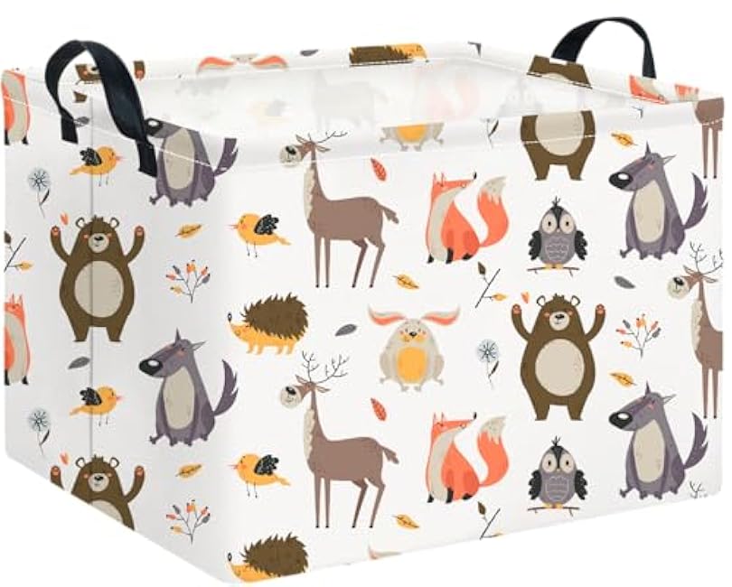 Rectangle Storage Basket with Handles, Collapsible Storage Bin, Books Box, Gift Basket(Truck)