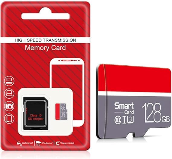 Amazon | 128GB 高速SDカード アダプター付き TFカード セキュリティ
