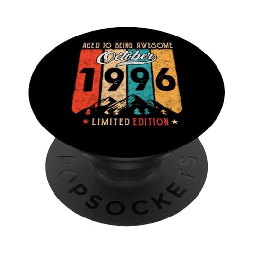 26 años Vintage Octubre de 1996 Divertido 26 cumpleaños PopSockets PopGrip Intercambiable