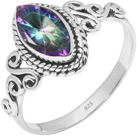 Miniatura 10 de Black Onyx Stone Ring 925 Sterling Silver Statement Ring For Women and Girls Handmade Rings Natural Gemstone Ring Promise Ring For Christmas Size US