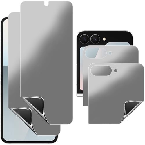 YIEDBCX 2 Pack Privacy Inner Matte Screen Protector For Samsung Galaxy Z Flip 7 FE/Z Flip 6,2 Pack Anti-Spy Outer Anti-Glare Soft Film