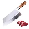 Keukenmes, 8 inch Koksmes van, Roestvrij Staal, met Pakkawood Handvat, voor Keuken en Restaurant, inclusief Geschenkdoos…