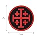 Great 1 Jerusalem Cross Flag Crusaders Cross Military Tactical Patch Set (2-Pack) - Size 2” x 3” & 3