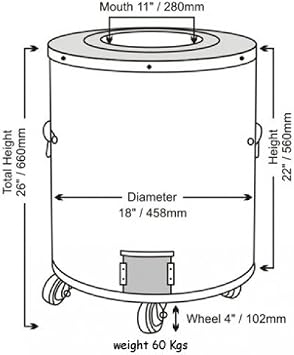 Puri Tandoor Oven - SS2 Deluxe - Large Home Tandoor - Charcoal Fired - 25 Person Capacity