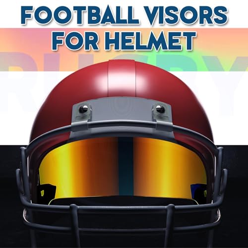 Image of Xuhal 2 Pcs Football Visor for Youth Adult Football Helmet Visor Lacrosse Helmet Eye Shield Eye Protection for Sport(Clear and Gold)
