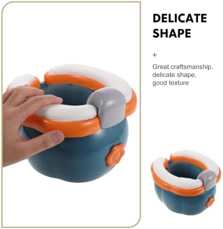 GATHINESS Folding Travel Potty Seat, Portable Blue Plastic Potty Training Seat with Non-Slip Design and Ergonomic Comfort, for Travel and Public Restrooms - 2