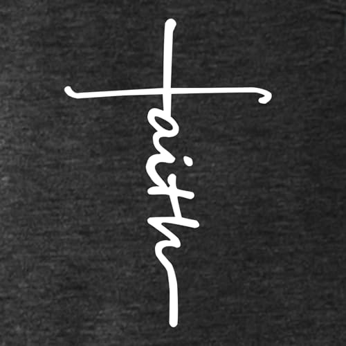 LOOKFACE Women's Faith V-Neck Tees Cap Sleeve Graphic T-Shirts4