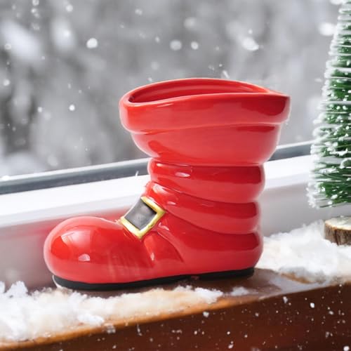 Vase bottes de Père Noël idée cadeau déco pour table et bureau - 8