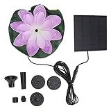 Hemoton Solaire Lotus Fontaine D' Lily Bain D' Oiseaux Fontaine Artificielle Flottante Lotus Fleurs Flottant Fontaine Pompe Kit pour Étang de Jardin Patio Piscine Décoration