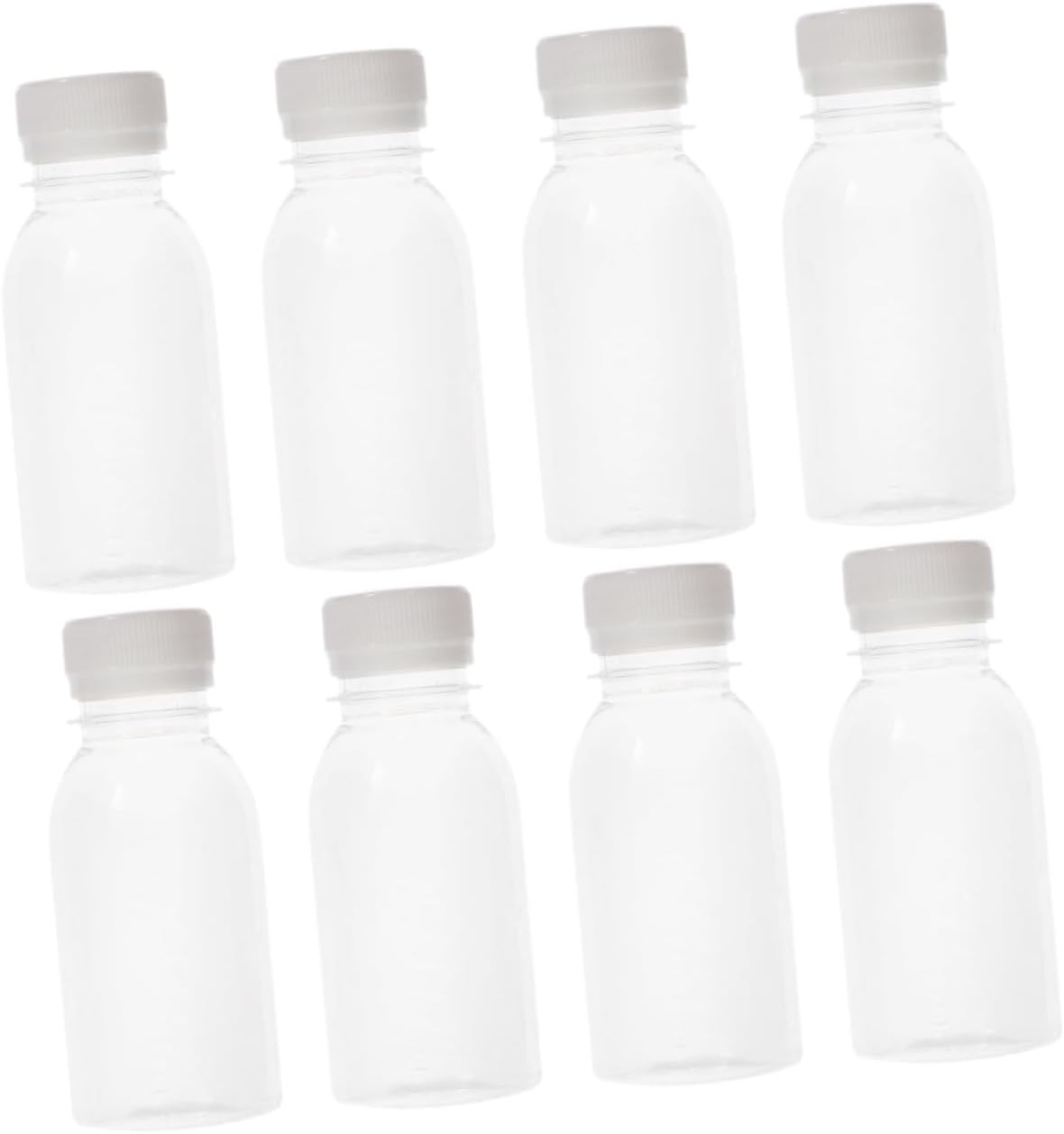 8pcs Milk Bottle Juice Dispenser Clear Glass Water Bottles Mini Terrarium Cocktail Tumbler Smoothie Bottles Wine Juicing Bottle Clear with Caps Portable Juice Bulk