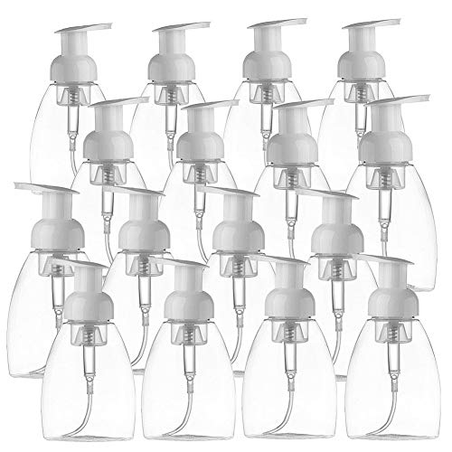 JADE KIT Schaumseifenspender, 16 x 300ml Nachfüllbare Leerer Pumpflaschen, BPA-freier Schäumende Flüssigseifenspender Ideal für Händedesinfektionsmittel, Flüssigseife, Shampoo und Haarspülung Cover