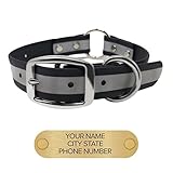 Regal Dog Products Black Large (15' -23') Reflective Dog Collar | Waterproof Dog Collar with...