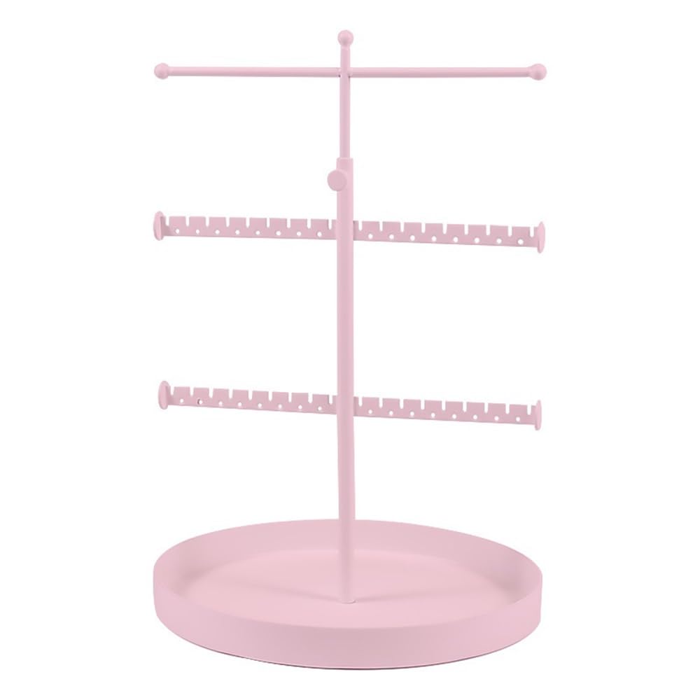 FAJNUZI2024 Jewellery Display Stand Adjustable & Detachable Jewelry Organizer Stand for Earrings Bracelets Desktop Accessory(Pink)