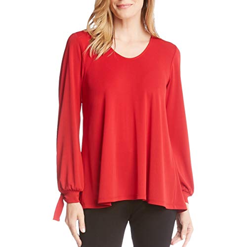 Karen Kane Tie-Sleeve Top Red SM