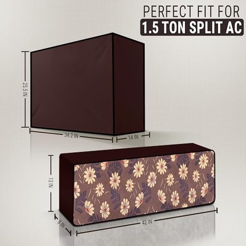 Image of Robustt 1.5 Ton Split AC Cover for Indoor and Outdoor Unit | Waterproof & Dustproof AC Covers with Sun Exposure and Rust Protection | Fabric