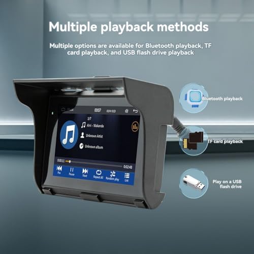Radio compatible Android pour moto avec navigation portable 5 pouces - 7