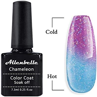 Allenbelle Color Changing Nail Polish Gift Set Color Changing Gel Polish Set Mood Soak Off Uv Led Color Changing Gel Nail Polish 028