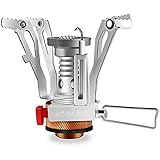 Joyard Portable Backpacking Camp Stove Pocket Butane Burner with Piezo Ignition, a Must-have for Camping and Bug out Gear, Emergency, Hiking, and Hunting Trips for a Meal for 1-3 People