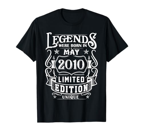 Cumpleaños Mayo 2010 Edición Limitada Regalo Legend May Camiseta