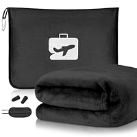 Couverture D'avion,Couverture De Voyage,Couverture De Voyage De Voyage 2 En 1avec Bouchons D Oreilles Et Masque Pour Les Yeux Utilise Da