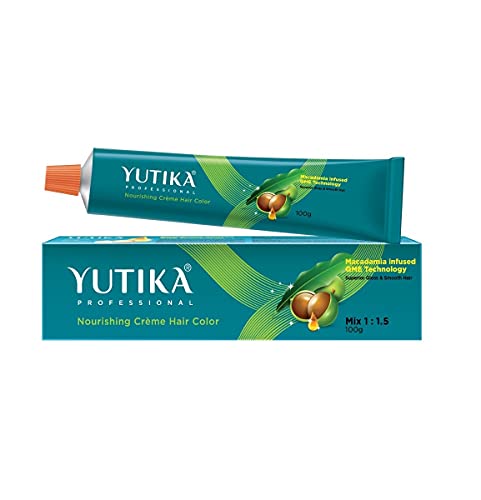 Image of YUTHIKA Professional Creme Hair Colour Light Golden Blonde (Shade 8.3) 100g | Permanent Hair Colour & Dye | Salon-Grade Lightening | Silky, Shiny & Long Lasting | For Women & Men | All Hair Types