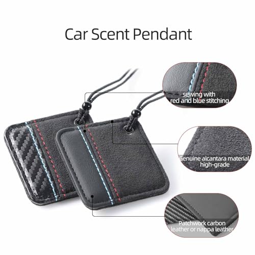 Image of Betterhumz Car Hanging Ornament Compatible with BMW F20 F22 F30 F33 F34 F36 435i 420i 430i 440i 425i 1 2 3 4 Series for Alcantara Interior Rearview Mirrors Accessories (NAPA Leather)