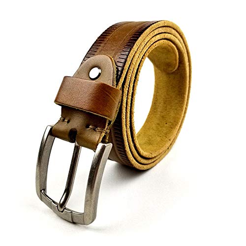 Ceinture de gommage vintage pour hommes à porter au quotidien avec un jean