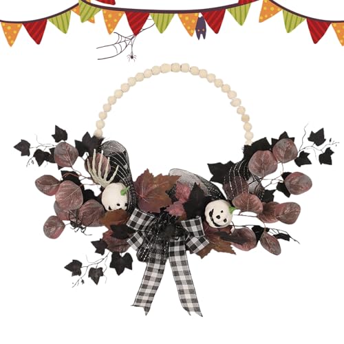 Couronne d'automne feuilles d'érable décoration Halloween pour cuisine et table