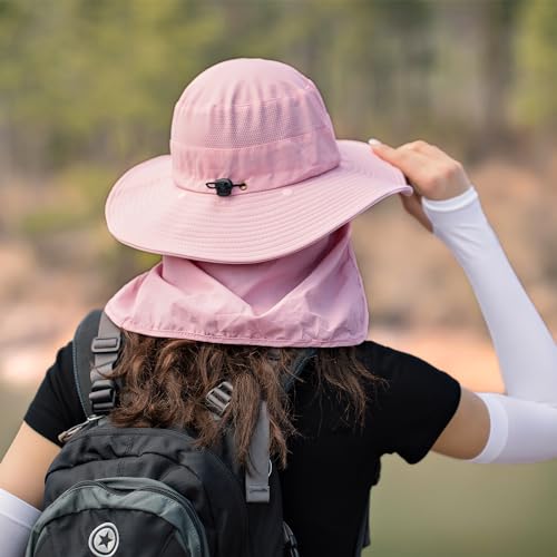 Image of Sun Hats for Men Women Fishing Hat UPF 50+ Breathable Wide Brim Summer UV Protection Hat