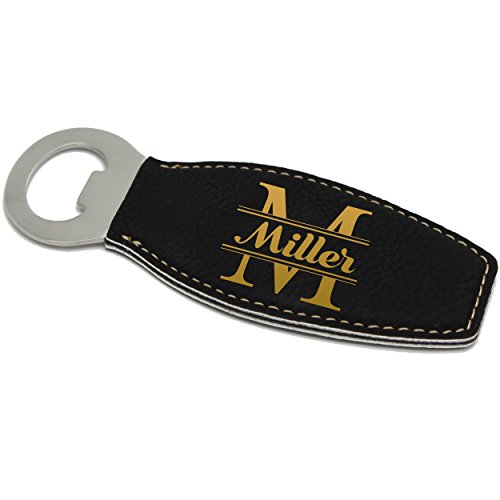 Custom Engraved And Personalized Beer Bottle Opener For Groomsmen Housewarming (Black With Gold) #TOP28