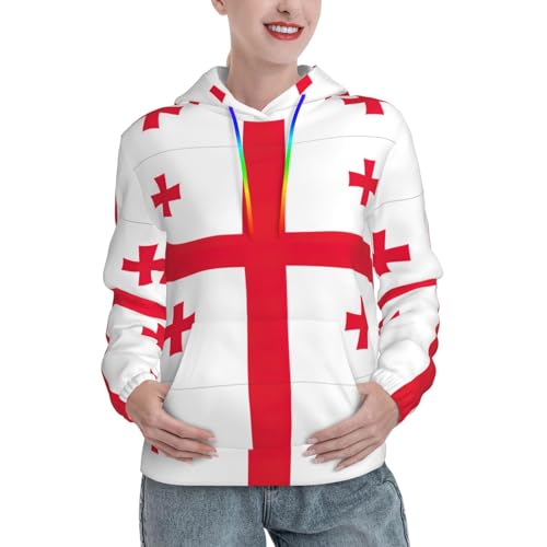 Sweat à capuche Géorgie doux femme vêtement d'hiver chaud et isolant