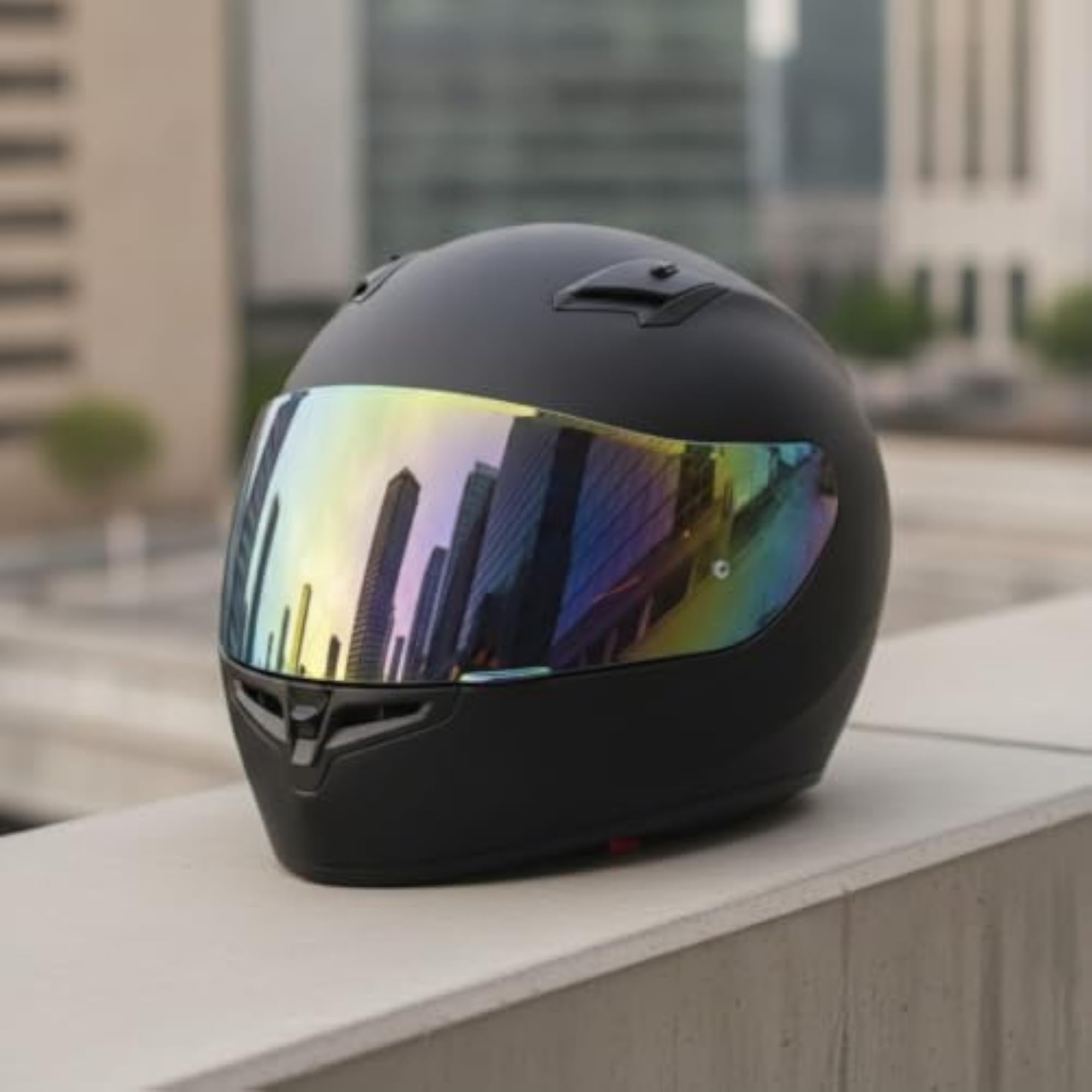 Anti-Fog Compatible Motorcycle Curved Face