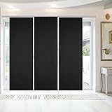 Lot de 3 rideaux à lamelles opaques en micro-satin