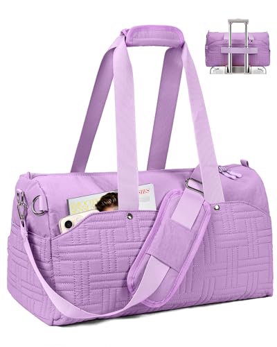 Mom Gifts-Women Birthday Gifts-Graduation Gifts for Teenage Girls-Personalized Duffle Bag with Shoe Compartment, Kids Overnight Bag,Travel Weekend Bag, Gift for Women Friend Niece (Letter A)
