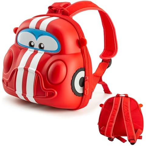 KIDDIETOTES Car Backpack for Boys and Children – Three Color Options of Cars Backpack for Toddlers – Perfect for Daycare, Preschool, Kindergarten, and Elementary School Cover