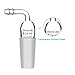 StonyLab Glass Bent Inlet Adapter with 24/40 Male Glass Joint and 9 mm Hose Connection Lab Glassware, 1 Pack