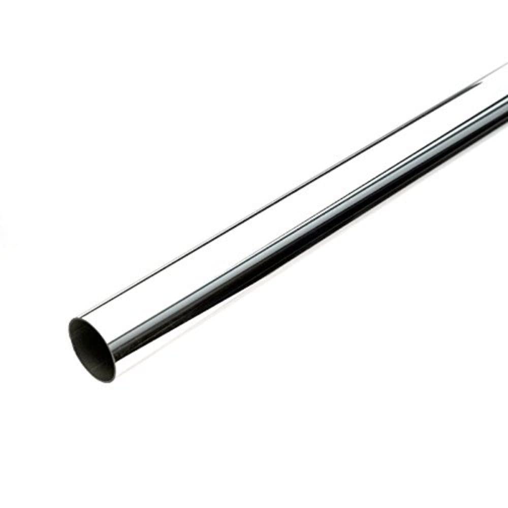 Merriway BH04411 Chrome Plated Round Wardrobe Rail, 914 x 19 mm (3 foot x 3/4 inch), 914 mm (3 foot) x 19 mm