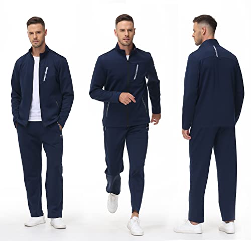 Mofiz Mens Tracksuit Jogging Sports Sweatsuit Comfortable Outfits Casual Athletic Pants Full Zip Jacket 2 Piece #TOP6