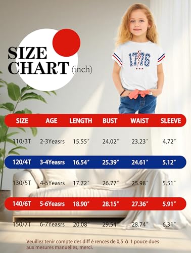 Image of Ithalt Toddler Boys Girls American Flag Shirts 4th of July Tshirt Kids USA Patriotic Tee Independence Day Outfit(3-7y)