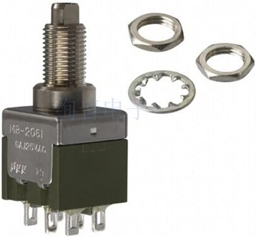 Switch MB2061SS4W01 MB-2061 DPDT On- 6A Push Button N